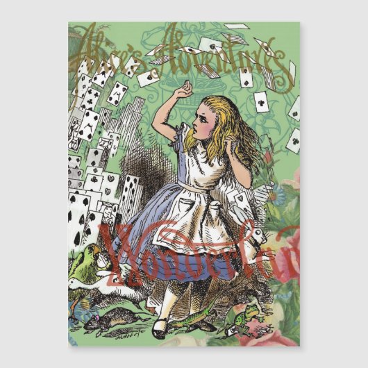 alice adventure cards wonderland hatter rabbit  (Front)