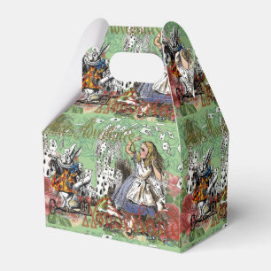 alice adventure cards wonderland hatter rabbit  favor boxes