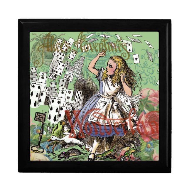 alice adventure cards wonderland hatter rabbit  gift box (Front)