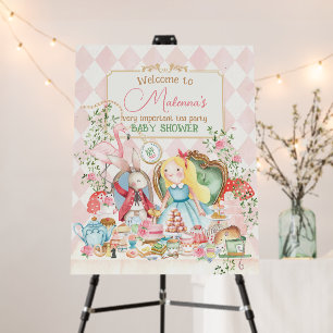 Alice Adventure in Woderland Baby Shower Welcome Foam Board