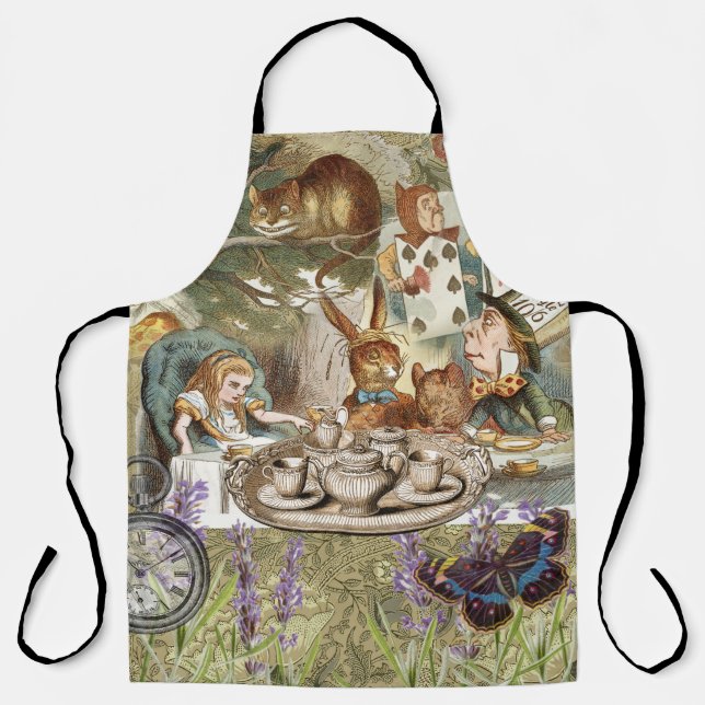 Alice Adventures Classic Wonderland Tea Party Apron (Front)