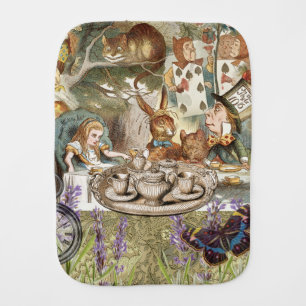 Alice Adventures Classic Wonderland Tea Party Baby Burp Cloth