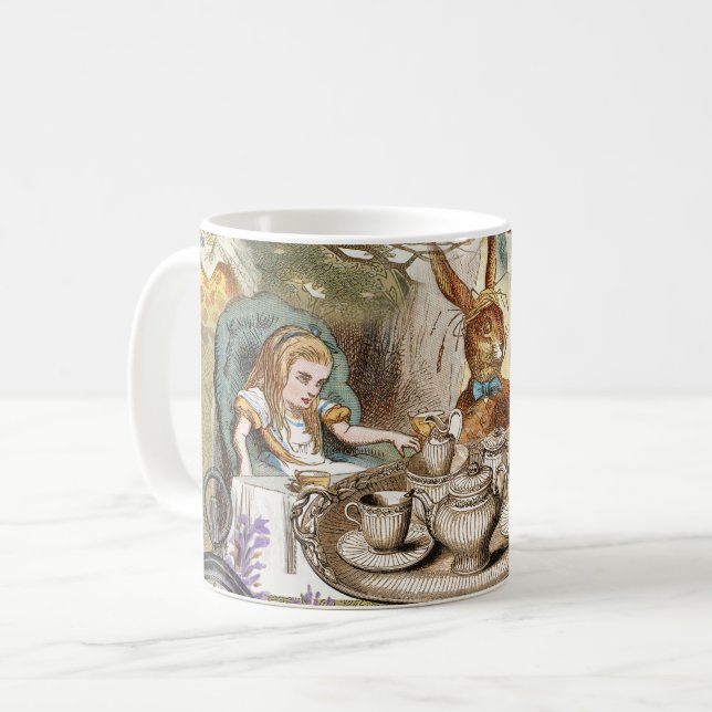 Alice Adventures Classic Wonderland Tea Party Coffee Mug (Front Left)