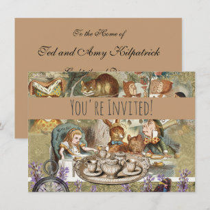 Alice Adventures Classic Wonderland Tea Party Invitation