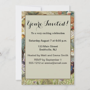 Alice Adventures Classic Wonderland Tea Party Invitation