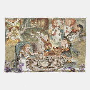 Alice Adventures Classic Wonderland Tea Party Kitchen Towel