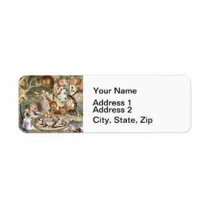 Alice Adventures Classic Wonderland Tea Party Label