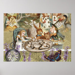 Alice Adventures Classic Wonderland Tea Party Poster