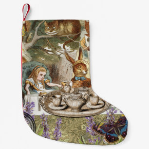Alice Adventures Classic Wonderland Tea Party Small Christmas Stocking