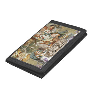 Alice Adventures Classic Wonderland Tea Party Trifold Wallet