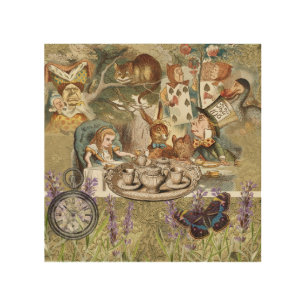 Alice Adventures Classic Wonderland Tea Party Wood Wall Art