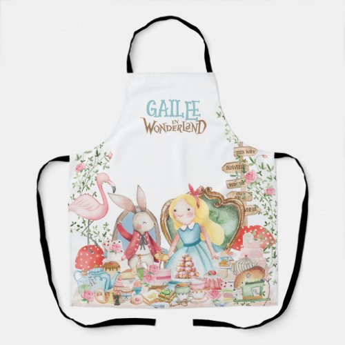 Alice Adventures in Woderland Birthday Tea Party Apron