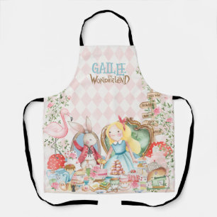 Alice Adventures in Woderland Birthday Tea Party Apron