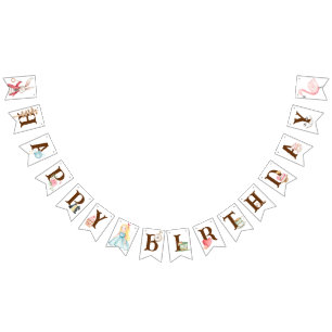 Alice Adventures in Woderland Birthday Tea Party Bunting Flags