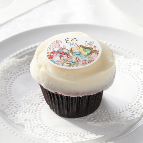 Alice Adventures in Woderland Birthday Tea Party Edible Frosting Rounds