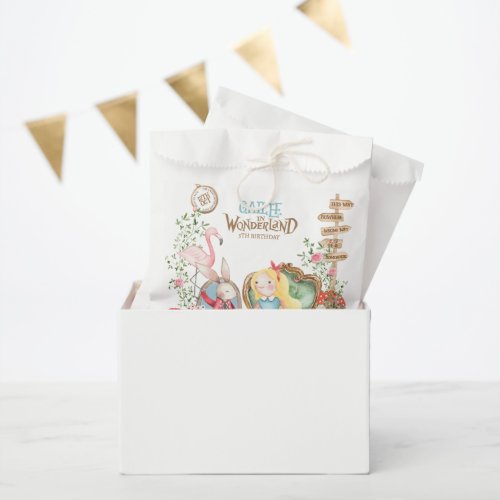 Alice Adventures in Woderland Birthday Tea Party Favor Bag