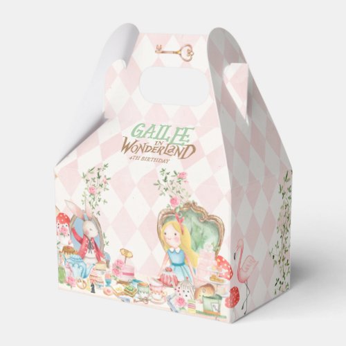 Alice Adventures in Woderland Birthday Tea Party Favor Boxes