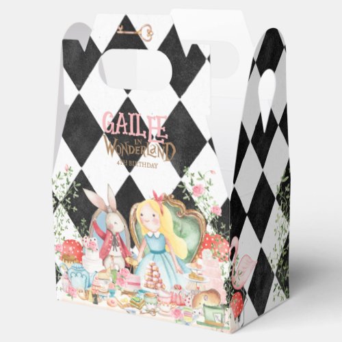 Alice Adventures in Woderland Birthday Tea Party Favor Boxes