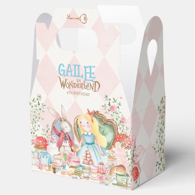 Alice Adventures in Woderland Birthday Tea Party Favor Boxes (Opened)