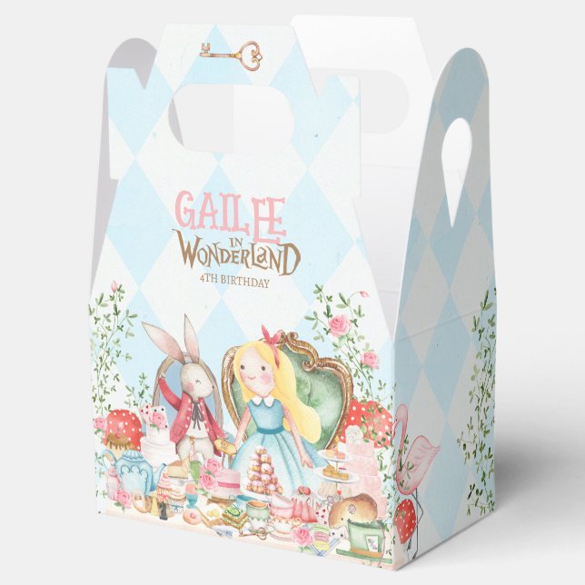 Alice Adventures in Woderland Birthday Tea Party Favor Boxes (Opened)