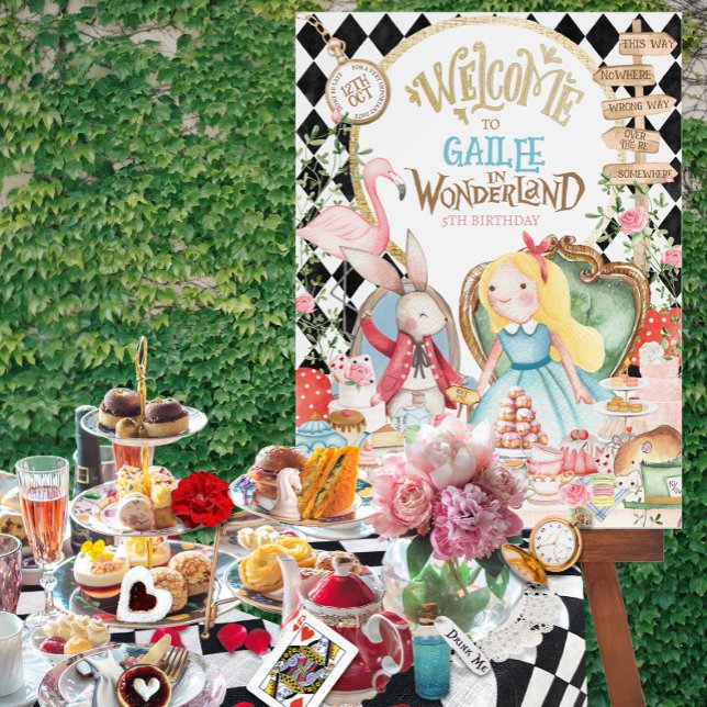 Alice Adventures in Woderland Birthday Tea Party Foam Board (Creator Uploaded)
