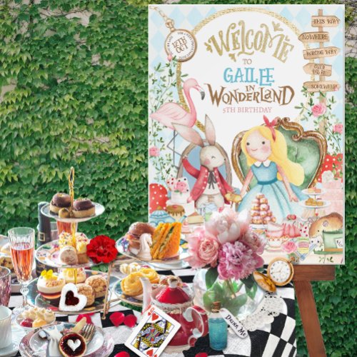 Alice Adventures in Woderland Birthday Tea Party Foam Board