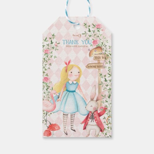 Alice Adventures in Woderland Birthday Tea Party Gift Tags