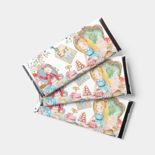 Alice Adventures in Woderland Birthday Tea Party Hershey Bar Favors