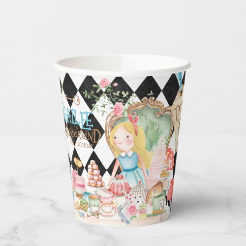 Alice Adventures in Woderland Birthday Tea Party Paper Cups