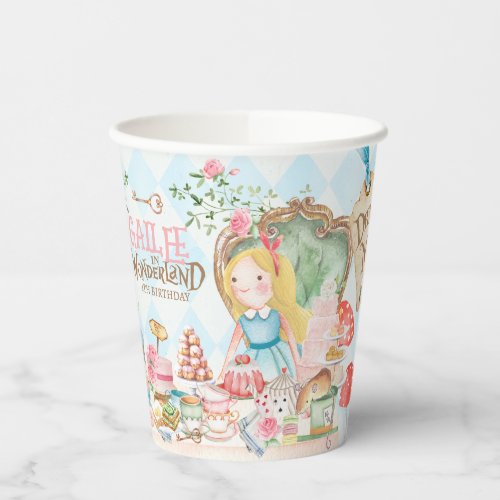 Alice Adventures in Woderland Birthday Tea Party Paper Cups