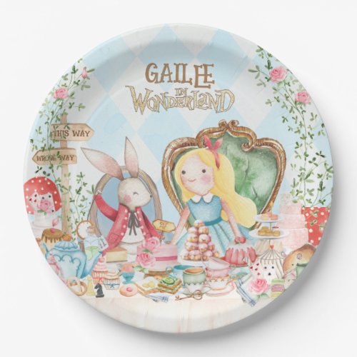 Alice Adventures in Woderland Birthday Tea Party Paper Plates