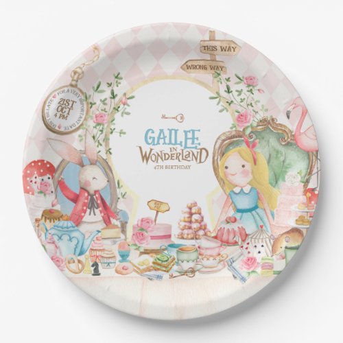 Alice Adventures in Woderland Birthday Tea Party Paper Plates