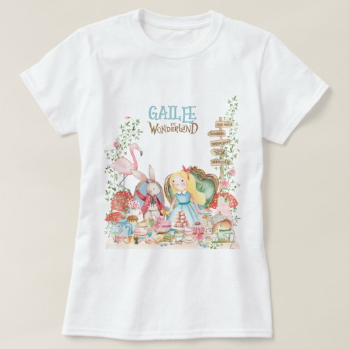 Alice Adventures in Woderland Birthday Tea Party T_Shirt