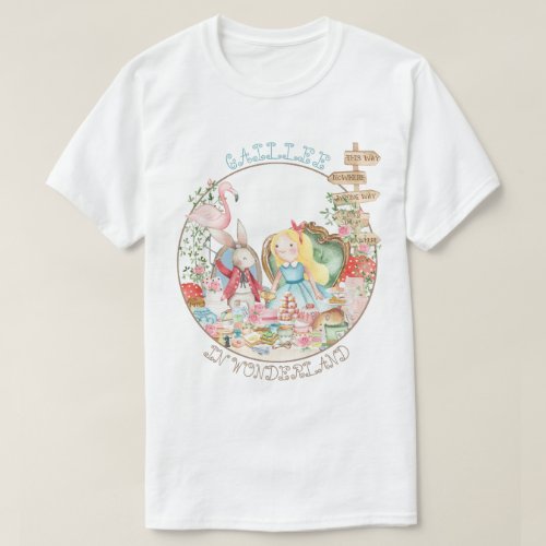 Alice Adventures in Woderland Birthday Tea Party T_Shirt