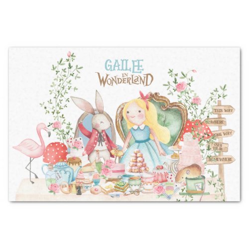 Alice Adventures in Woderland Birthday Tea Party Tissue Paper