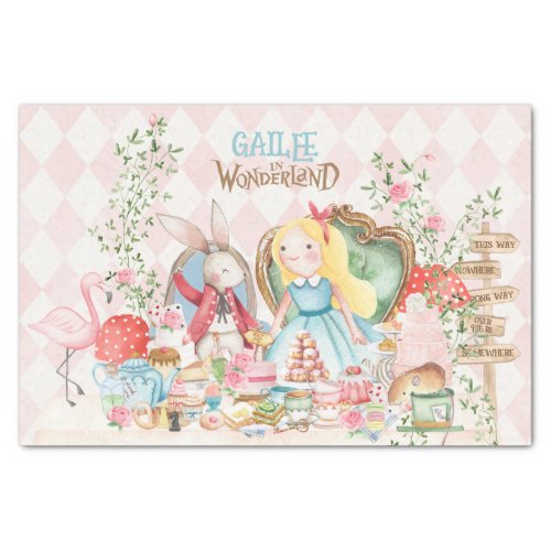 Alice Adventures in Woderland Birthday Tea Party Tissue Paper