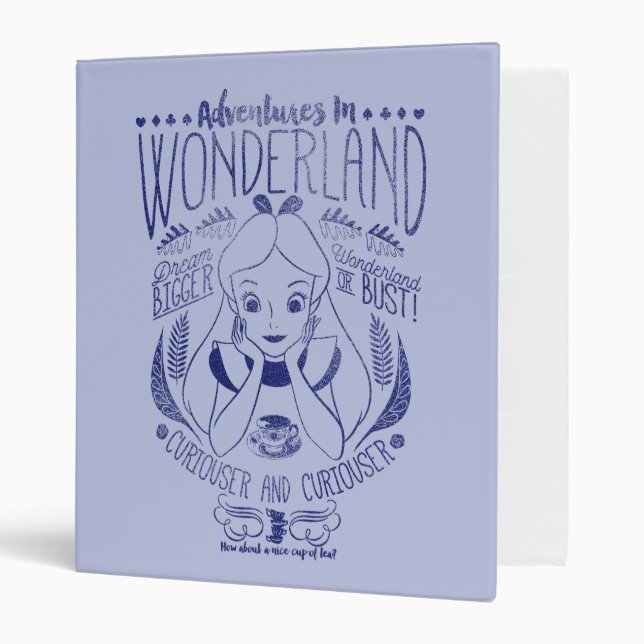 Alice | Adventures In Wonderland 3 Ring Binder (Front/Inside)