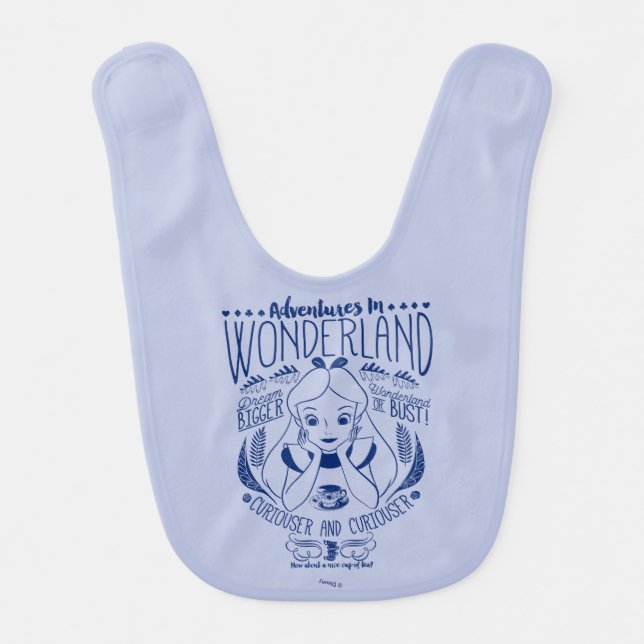 Alice | Adventures In Wonderland Baby Bib (Front)