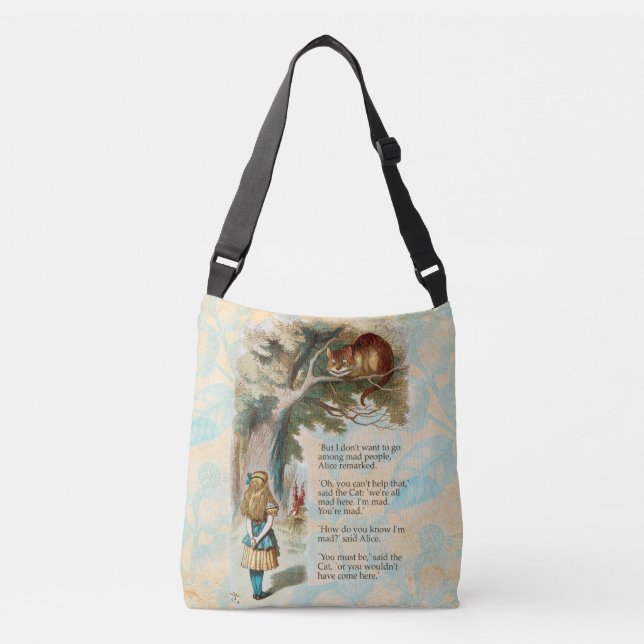 Alice Adventures in Wonderland Cheshire Cat Crossbody Bag (Front)