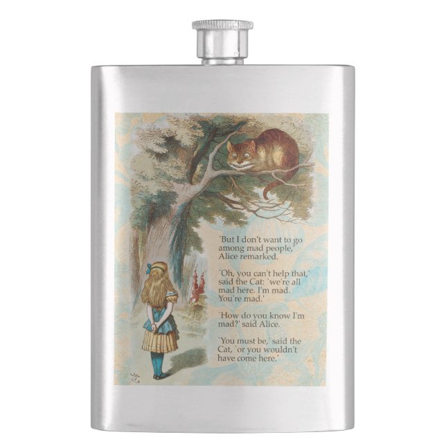 Alice Adventures in Wonderland Cheshire Cat Flask (Front)