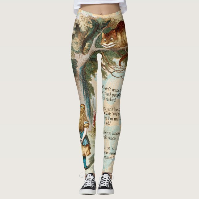 Alice Adventures in Wonderland Cheshire Cat Leggings (Front)