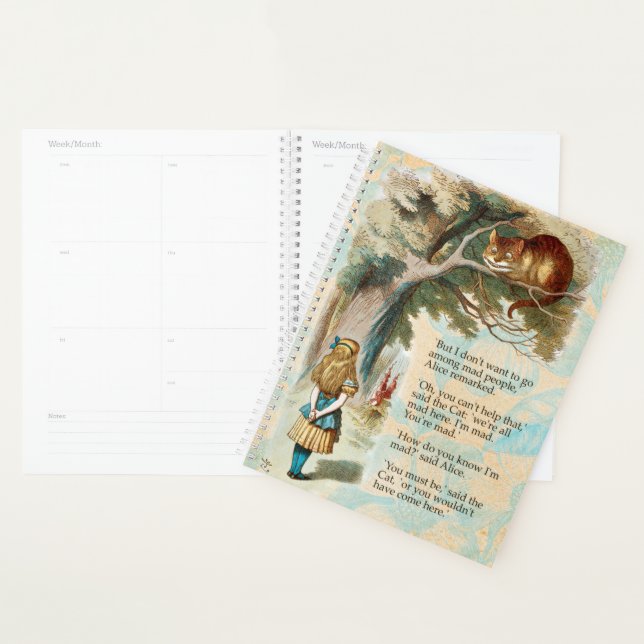 Alice Adventures in Wonderland Cheshire Cat Planner (Display)