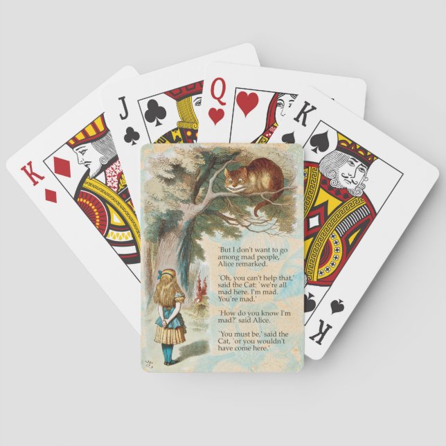 Alice Adventures in Wonderland Cheshire Cat Poker Cards (Back)