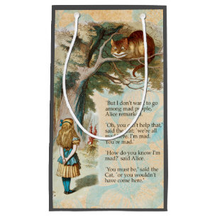 Alice Adventures in Wonderland Cheshire Cat Small Gift Bag