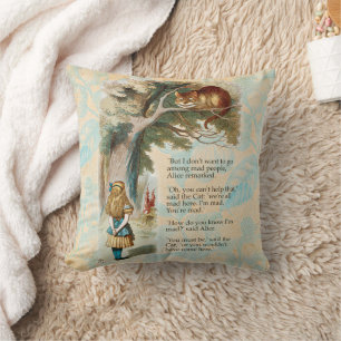 Alice Adventures in Wonderland Cheshire Cat Throw Pillow