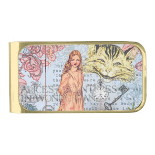 Alice Adventures in Wonderland Classic Rackham Gold Finish Money Clip