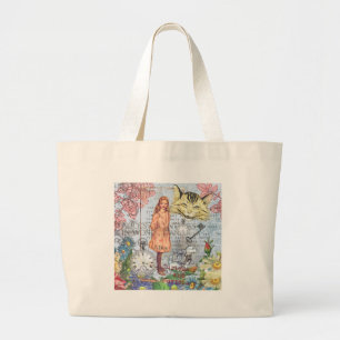 Alice Adventures in Wonderland Classic Rackham Large Tote Bag
