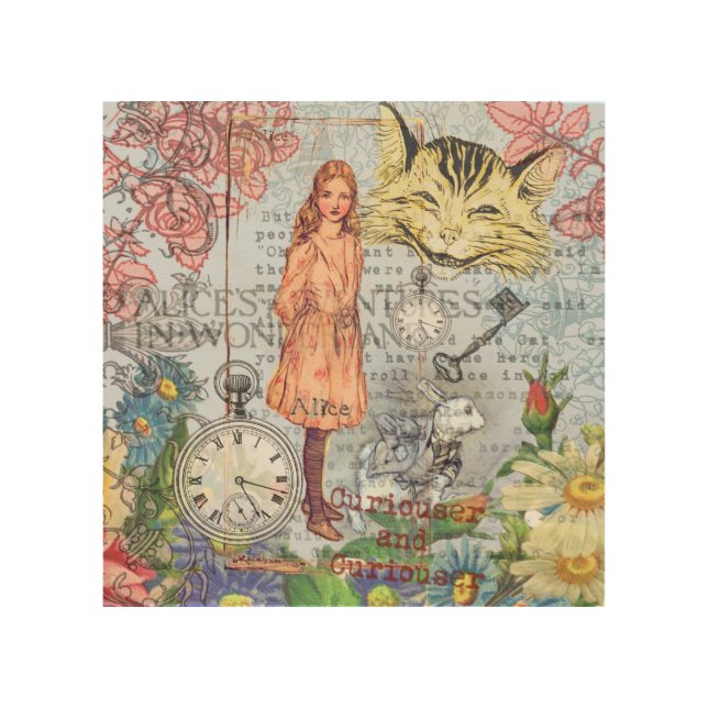 Alice Adventures in Wonderland Classic Rackham Wood Wall Decor (Front)
