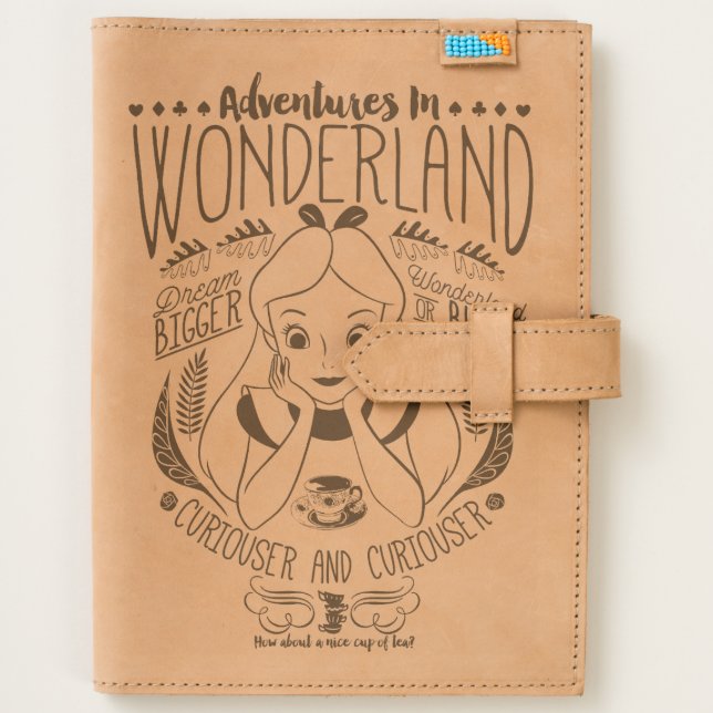 Alice | Adventures In Wonderland Leather Journal (Front)