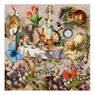 Alice Adventures in Wonderland Tea Party Art